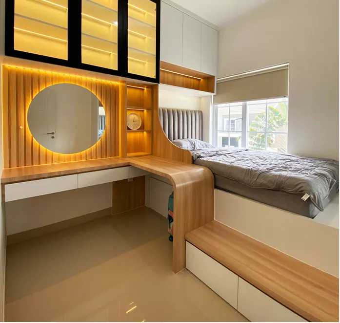 Interior Rumah Subsidi custom karya SAVOY, di Bukit Cipageran Indah, Cimahi - detail 4